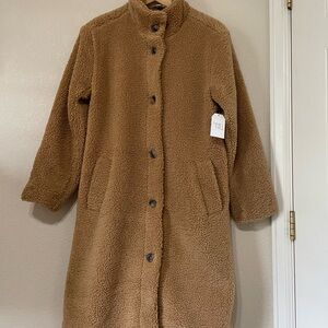 Women's Tan Teddy Coat brand new with tag